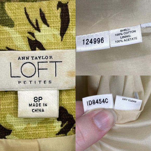 SOLS Loft Green Multicolor Floral Woven Snap Blazer - Picture 9 of 9